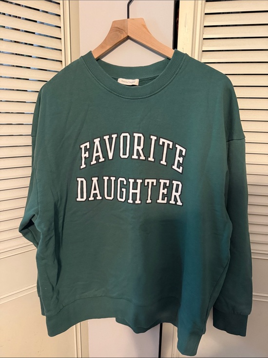Favorite Daughter Tops - Favorite Daughter Dark Green Crewneck Sweatshirt Large